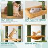 imageYITAHOME Tall Cat Tree Tower with Leaves for Indoor Cats 728in Cute Cat Climbing Tower with SelfGrooming Brush Cat Condo Top Perch Basktet Sisal Scratching Posts and Board Dangling BallPalm leaf76in