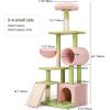 imageYITAHOME Tall Cat Tree Tower with Leaves for Indoor Cats 728in Cute Cat Climbing Tower with SelfGrooming Brush Cat Condo Top Perch Basktet Sisal Scratching Posts and Board Dangling BallFlower65in