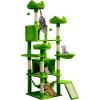 imageYITAHOME Tall Cat Tree for Indoor Cats 75 inch MultiLevel Cat Tower with Cat Condos Top Perches Sisal Ramp Scratching Posts Cozy Basket Hammocks Large Cat Pet Activity Structure Light GrayGreen