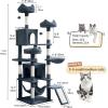 imageYITAHOME Tall Cat Tree for Indoor Cats 75 inch MultiLevel Cat Tower with Cat Condos Top Perches Sisal Ramp Scratching Posts Cozy Basket Hammocks Large Cat Pet Activity Structure Light GrayDark Grey
