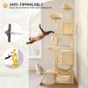 imageYITAHOME Tall Cat Tree for Indoor Cats 75 inch MultiLevel Cat Tower with Cat Condos Top Perches Sisal Ramp Scratching Posts Cozy Basket Hammocks Large Cat Pet Activity StructureBeigeBeige