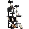 imageYITAHOME Tall Cat Tree for Indoor Cats 75 inch MultiLevel Cat Tower with Cat Condos Top Perches Sisal Ramp Scratching Posts Cozy Basket Hammocks Large Cat Pet Activity Structure Light GrayBlack