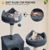 imageYITAHOME Tall Cat Tree for Indoor Cats 75 inch MultiLevel Cat Tower with Cat Condos Top Perches Sisal Ramp Scratching Posts Cozy Basket Hammocks Large Cat Pet Activity Structure Light GrayDark Grey