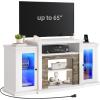 imageYITAHOME Television Stand for 65 Inch TV Farmhouse TV Stand Entertainment Center with Storage and Barn Door Media Console TV Cabinet for Living Room 59 Inches BarnwoodWhite