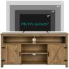 imageYITAHOME Television Stand for 65 Inch TV Farmhouse TV Stand Entertainment Center with Storage and Barn Door Media Console TV Cabinet for Living Room 59 Inches BarnwoodBarnwood