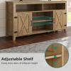 imageYITAHOME Television Stand for 65 Inch TV Farmhouse TV Stand Entertainment Center with Storage and Barn Door Media Console TV Cabinet for Living Room 59 Inches BarnwoodBarnwood