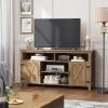 imageYITAHOME Television Stand for 65 Inch TV Farmhouse TV Stand Entertainment Center with Storage and Barn Door Media Console TV Cabinet for Living Room 59 Inches BarnwoodBarnwood