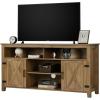 imageYITAHOME Television Stand for 65 Inch TV Farmhouse TV Stand Entertainment Center with Storage and Barn Door Media Console TV Cabinet for Living Room 59 Inches BarnwoodBarnwood