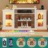 imageYITAHOME Television Stand for 65 Inch TV Farmhouse TV Stand Entertainment Center with Storage and Barn Door Media Console TV Cabinet for Living Room 59 Inches BarnwoodWhite