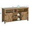 imageYITAHOME Television Stand for 65 Inch TV Farmhouse TV Stand Entertainment Center with Storage and Barn Door Media Console TV Cabinet for Living Room 59 Inches BarnwoodBarnwood