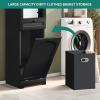 imageYITAHOME Tilt Out Laundry Hamper Cabinet 53quot Tall Hidden Laundry Hamper with Drawer Bathroom Storage Cabinet Shelf with a Clothes Basket BlackBlack