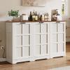 imageYITAHOME TiltOut Trash Can Cabinet with Outlets 13 Gallon Hidden Trash Cabinet with Storage Rack Kitchen Island with Hidden Trash Can Storage Kitchen Garbage Cabinets White OakWhite Oak