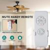 imageYITAHOME Tropical Ceiling Fan with LED Light and Remote 52 Inch Palm Leaf Fan for Home with Clear Seeded Glass Reversible DC Quiet Motor Memory Function for Porch Farmhouse IndoorLight wood grain 1