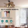 imageYITAHOME Tropical Ceiling Fan with LED Light and Remote 52 Inch Palm Leaf Fan for Home with Clear Seeded Glass Reversible DC Quiet Motor Memory Function for Porch Farmhouse IndoorDark wood grain