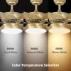 imageYITAHOME Tropical Ceiling Fans with Light and Remote 52 Inch Fan Light with Memory Function Lights Colors Changing Quiet Motor Timer Palm Leaf Blades for Indoor  GoldGold