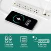 imageYITAHOME U Shaped Desk with Power Outlets ampamp LED Lights 79quot Reversible L Shaped Desk with Drawers Corner Computer Desk Office Desk with Monitor Stand ampamp Storage Shelves BlackWhite  Gold