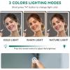 imageYITAHOME Vanity Desk Set with LED Mirror ampamp Charging Station 4Drawer Makeup Table with Light Strip and Stool Modern Dressing TableLight White