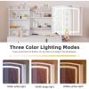 imageYITAHOME Vanity Desk with 22quot Mirror LED Lights and Power Outlet Makeup Table with 4 Drawers Adjustable 3 Lighting Colors Vanity Table with Open Storage Shelves for Bedroom Dressing Room WhiteWhite