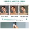 imageYITAHOME Vanity Desk with Mirror Makeup Vanity Set with Power Strip 9 Dimmable Bulbs Drawers Cabinet Shelves and Stool 3Color Adjustable Lighting Elegant Vanity for Dressing Room WhitePearl White