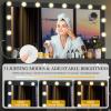 imageYITAHOME Vanity Desk with Mirror Power Outlet and 14 Lights Makeup Table with 8 Drawers 3 Lighting Colors for Bedroom and Dressing Areas WhiteBlack