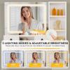 imageYITAHOME Vanity Desk with Mirror RGB LED Light and Charging Station Large 65quot Makeup Vanity Mirror with 3 Lights Mode and Brightness Adjusted Lots Storage Space10 Drawers 4 Storage Shelves BlackWhite