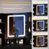 imageYITAHOME Vanity Desk with Mirror ampamp Power Outlet Makeup Table with 2 Drawers 5 Open Shelves ampamp Hair Dryer Storage Stool 3 Models LED Light Vanity Set for Bedroom WhiteBlack