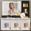 imageYITAHOME Vanity Desk with Mirror and Lights RGB Makeup Vanity Table Set with 10 Drawers and 4 Storage Shelves 3 Lighting Modes Adjustable Large Makeup Dressing Table with Charging Station BlackBlack