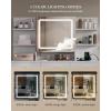 imageYITAHOME Vanity Desk with Mirror and Lights ampamp Hidden Jewelry Storage Shelves Makeup Vanity Table with Stool and Plug Outlet 3 Drawers and 6 Open Shelves Dressing Table for Bedroom White and GoldBeige White