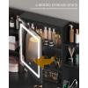 imageYITAHOME Vanity Desk with Mirror and Lights ampamp Hidden Jewelry Storage Shelves Makeup Vanity Table with Stool and Plug Outlet 3 Drawers and 6 Open Shelves Dressing Table for Bedroom White and GoldBlack