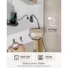 imageYITAHOME Vanity Desk with Mirror and Lights ampamp Hidden Jewelry Storage Shelves Makeup Vanity Table with Stool and Plug Outlet 3 Drawers and 6 Open Shelves Dressing Table for Bedroom White and GoldBeige White