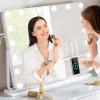 imageYITAHOME Vanity Mirror with Lights and Bluetooth Speaker ampamp Wireless Charger 28quotx22quot LED Makeup Mirror Lighted Makeup Mirror with Lights Touch Screen with Dimmable 16 Bulbs USB TypeC Charging PortWhite16 Led Bulbs  Bluetooth