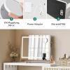 imageYITAHOME Vanity Mirror with Lights and Bluetooth Speaker ampamp Wireless Charger 28quotx22quot LED Makeup Mirror Lighted Makeup Mirror with Lights Touch Screen with Dimmable 16 Bulbs USB TypeC Charging PortWhitephone Rack  Speaker