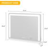 imageYITAHOME Vanity Mirror with Lights and Bluetooth Speaker ampamp Wireless Charger 28quotx22quot LED Makeup Mirror Lighted Makeup Mirror with Lights Touch Screen with Dimmable 16 Bulbs USB TypeC Charging PortWhiteround Corner  Bluetooth