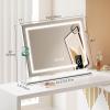 imageYITAHOME Vanity Mirror with Lights and Bluetooth Speaker ampamp Wireless Charger 28quotx22quot LED Makeup Mirror Lighted Makeup Mirror with Lights Touch Screen with Dimmable 16 Bulbs USB TypeC Charging PortWhitephone Rack