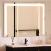 imageYITAHOME Vanity Mirror with Lights and Bluetooth Speaker ampamp Wireless Charger 28quotx22quot LED Makeup Mirror Lighted Makeup Mirror with Lights Touch Screen with Dimmable 16 Bulbs USB TypeC Charging PortWhiteround Corner  Bluetooth