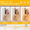 imageYITAHOME Vanity Mirror with Lights and Bluetooth Speaker ampamp Wireless Charger 28quotx22quot LED Makeup Mirror Lighted Makeup Mirror with Lights Touch Screen with Dimmable 16 Bulbs USB TypeC Charging PortWhiteround Corner  Bluetooth