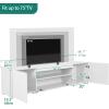 imageYITAHOME White Wall Unit Entertainment Center Modern TV Stand for 65 Inch TV Tall TV Stand with Power Outlets ampamp Adjustable Storage Cabinet High Gloss Media Console Table for Living Room WhiteWhite