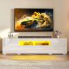 imageYITAHOME White Wall Unit Entertainment Center Modern TV Stand for 65 Inch TV Tall TV Stand with Power Outlets ampamp Adjustable Storage Cabinet High Gloss Media Console Table for Living Room WhiteWhite