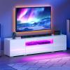 imageYITAHOME White Wall Unit Entertainment Center Modern TV Stand for 65 Inch TV Tall TV Stand with Power Outlets ampamp Adjustable Storage Cabinet High Gloss Media Console Table for Living Room WhiteWhite