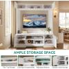 imageYITAHOME White Wall Unit Entertainment Center Modern TV Stand for 65 Inch TV Tall TV Stand with Power Outlets ampamp Adjustable Storage Cabinet High Gloss Media Console Table for Living Room WhiteWhite