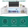 imageYITAHOME White Wall Unit Entertainment Center Modern TV Stand for 65 Inch TV Tall TV Stand with Power Outlets ampamp Adjustable Storage Cabinet High Gloss Media Console Table for Living Room WhiteWhite