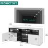 imageYITAHOME White Wall Unit Entertainment Center Modern TV Stand for 65 Inch TV Tall TV Stand with Power Outlets ampamp Adjustable Storage Cabinet High Gloss Media Console Table for Living Room WhiteWhite  Black