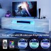 imageYITAHOME White Wall Unit Entertainment Center Modern TV Stand for 65 Inch TV Tall TV Stand with Power Outlets ampamp Adjustable Storage Cabinet High Gloss Media Console Table for Living Room WhiteWhite