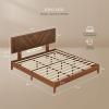 imageYITAHOME Wood Queen Size Bed Frame with Adjustable Headboard Farmhouse Bed Frame with Solid Wood Slats Support No Box Spring Needed 12 Strong Wood Slat Support Easy Assembly Rustic BrownRustic Brown