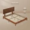 imageYITAHOME Wood Queen Size Bed Frame with Adjustable Headboard Farmhouse Bed Frame with Solid Wood Slats Support No Box Spring Needed 12 Strong Wood Slat Support Easy Assembly Rustic BrownRustic Brown
