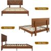 imageYITAHOME Wood Queen Size Bed Frame with Adjustable Headboard Farmhouse Bed Frame with Solid Wood Slats Support No Box Spring Needed 12 Strong Wood Slat Support Easy Assembly Rustic BrownRustic Brown