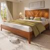 imageYITAHOME Wood Queen Size Bed Frame with Adjustable Headboard Farmhouse Bed Frame with Solid Wood Slats Support No Box Spring Needed 12 Strong Wood Slat Support Easy Assembly Rustic BrownRustic Brown
