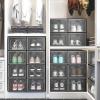 imageYITAHOME XL Stackable Storage Boxes 18 PCS Organizers and Drawers for Shoes  Black XLarge SizeFits All ShoesBlack