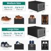 imageYITAHOME XL Stackable Storage Boxes 18 PCS Organizers and Drawers for Shoes  Black XLarge SizeFits All ShoesBlack