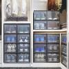 imageYITAHOME XL Stackable Storage Boxes 18 PCS Organizers and Drawers for Shoes  Black XLarge SizeFits All ShoesBlack